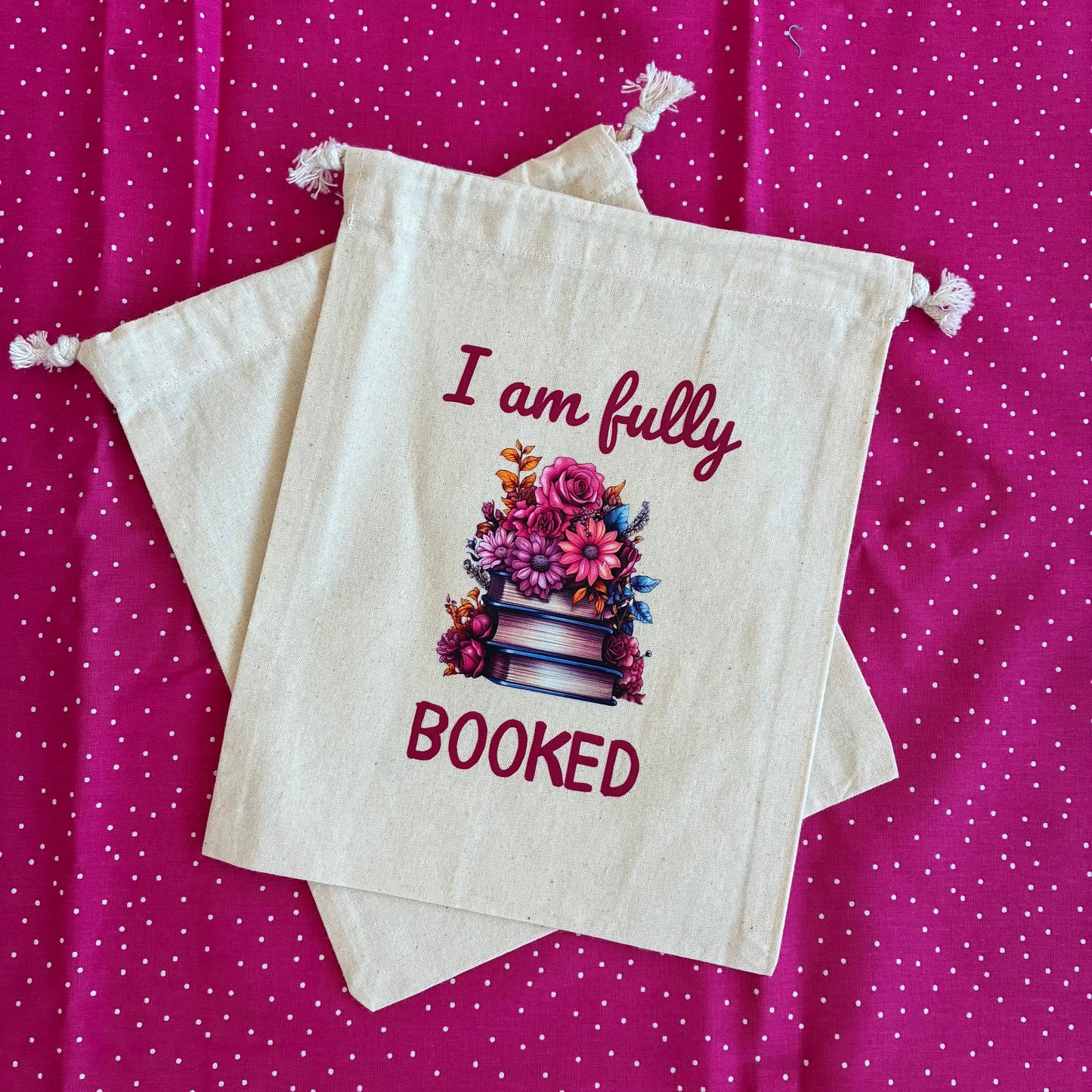 Booksleeve Cotton ‘I am fully booked’