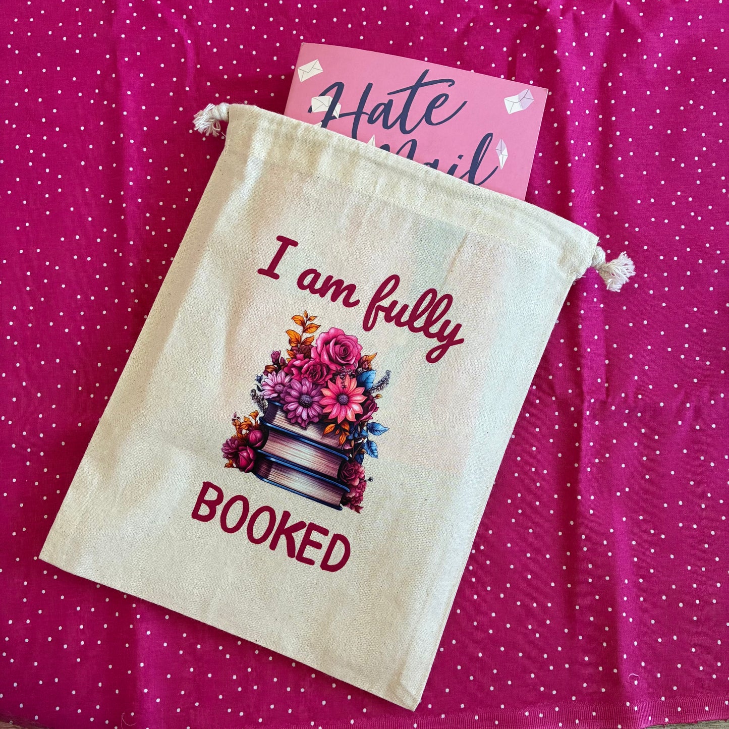 Booksleeve Cotton ‘I am fully booked’