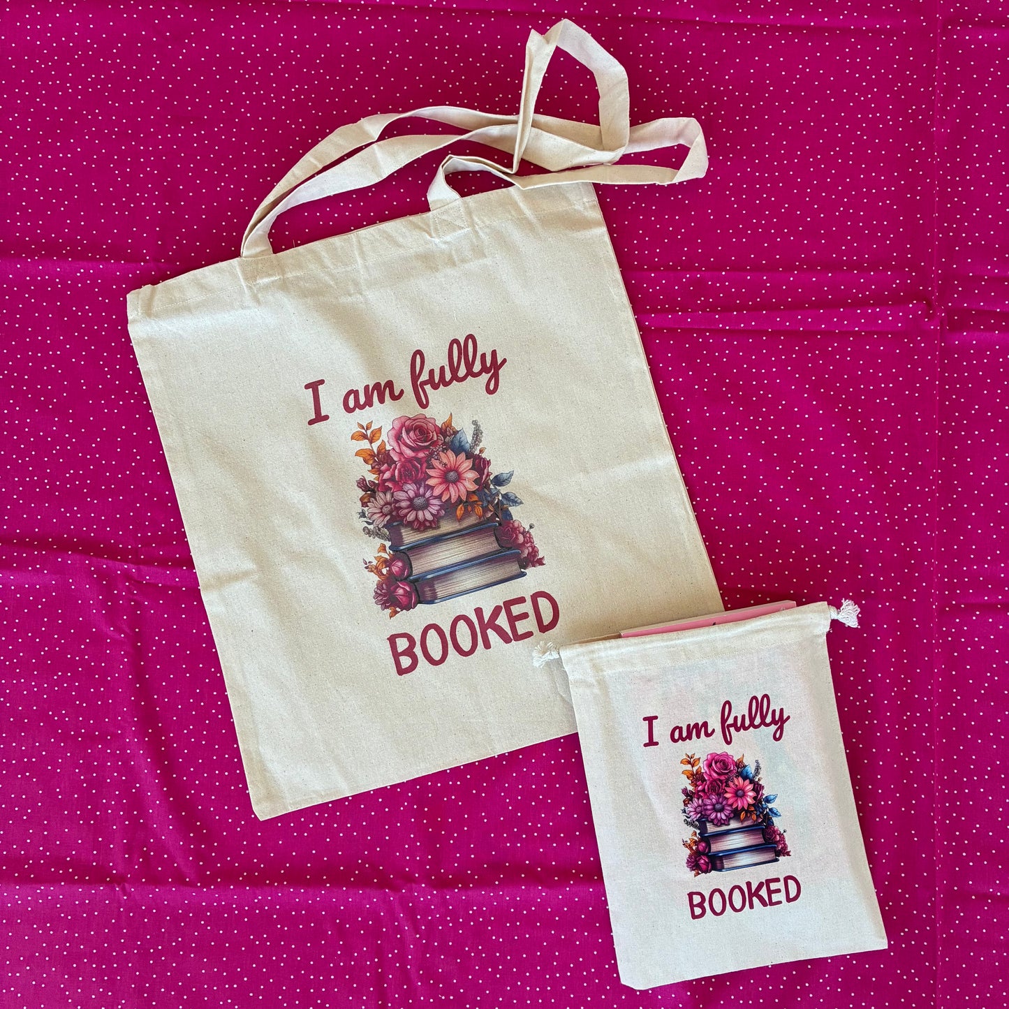 Booksleeve Cotton ‘I am fully booked’