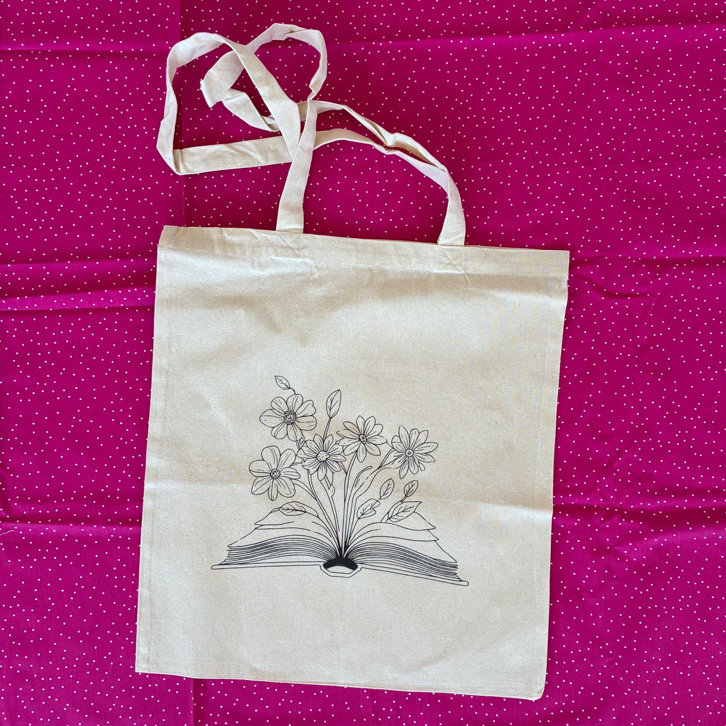 Canvas bag ‘Petals & Pages’