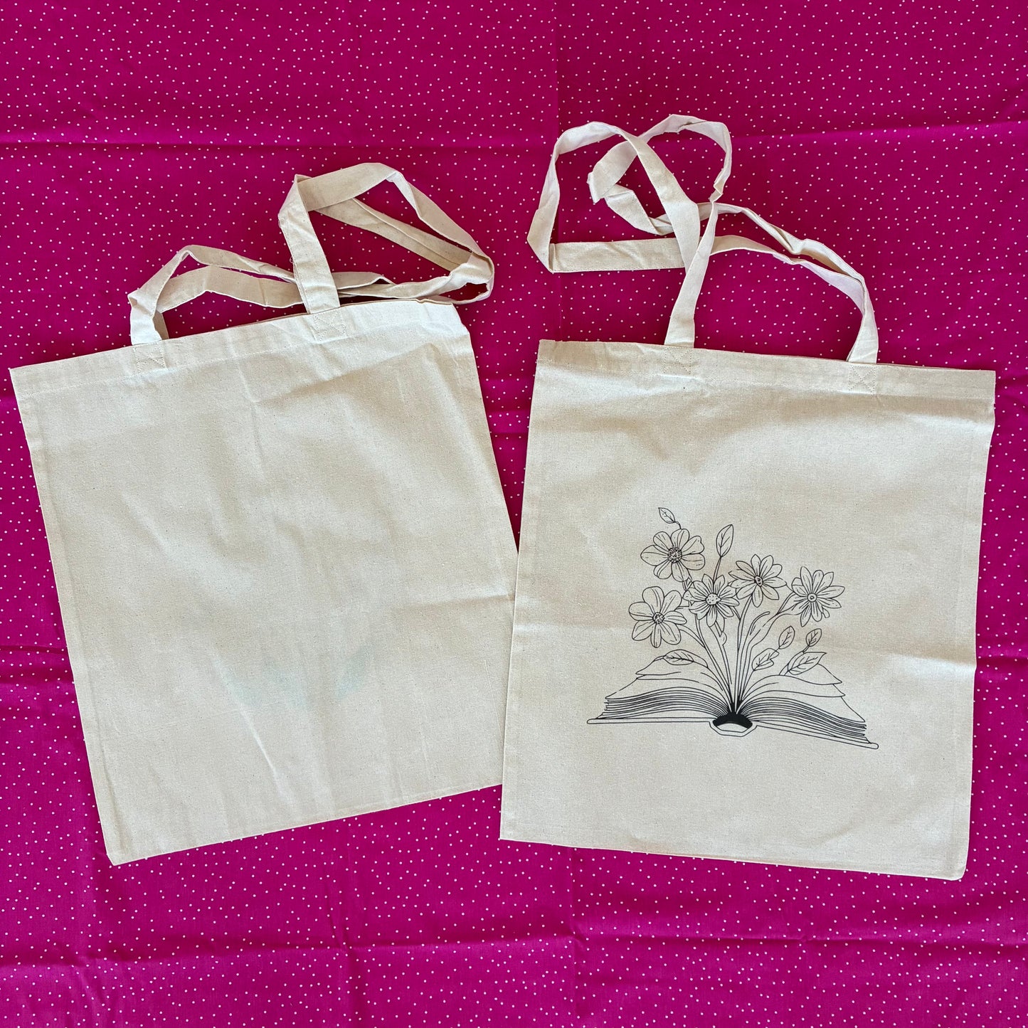 Canvas bag ‘Petals & Pages’