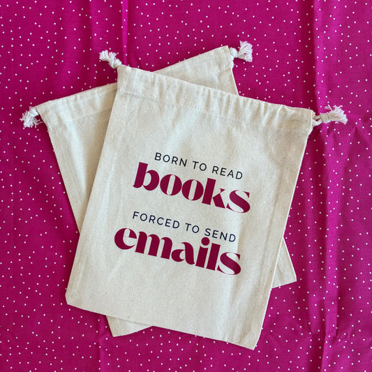 Booksleeve Cotton ‘Born to Read’